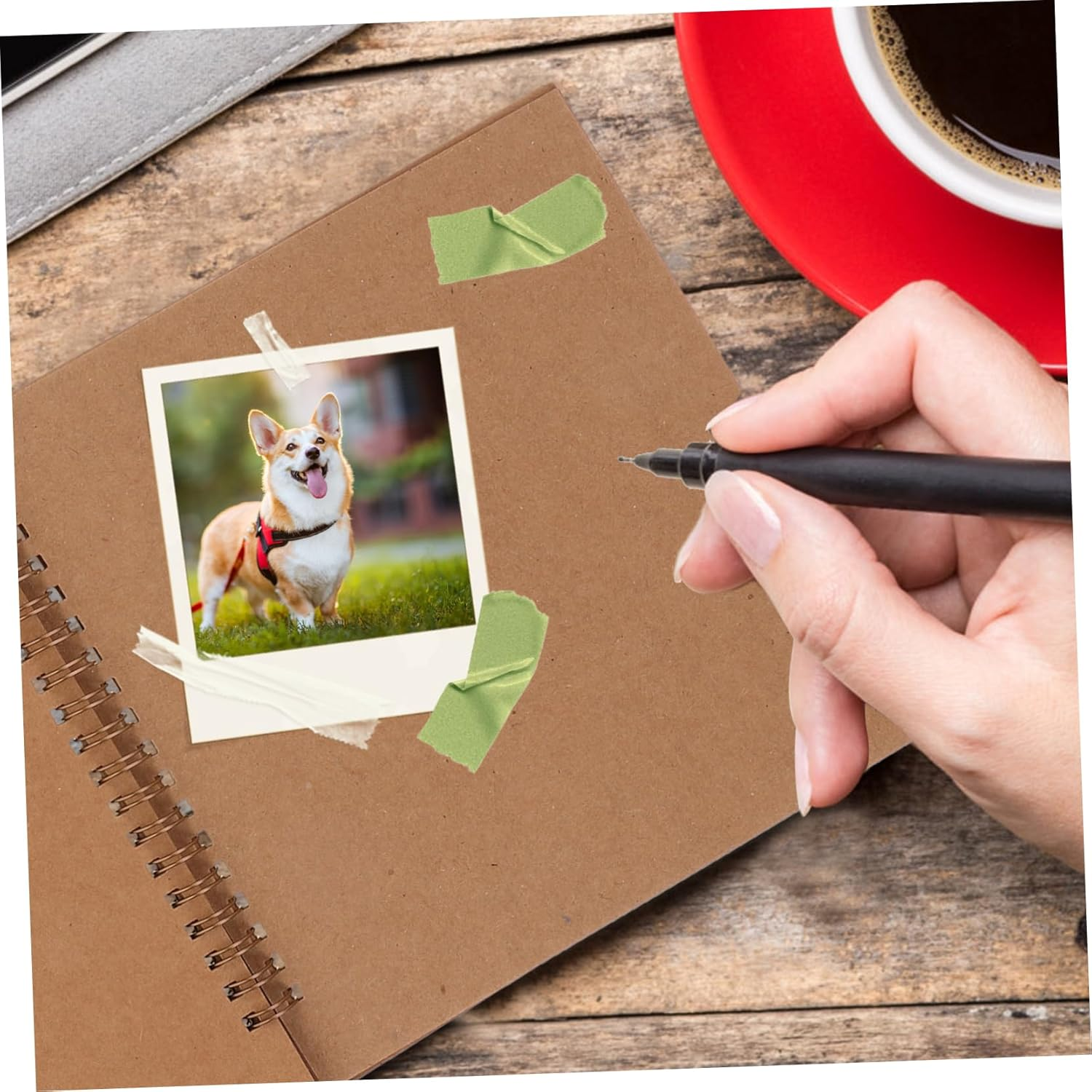 Photo Album Scrapbook Keepsake in Luxurious Brown Kraft Paper DIY Ample Storage Capacity Minimalist Modern Design for Couples Babies Weddings Families Travel image number 6