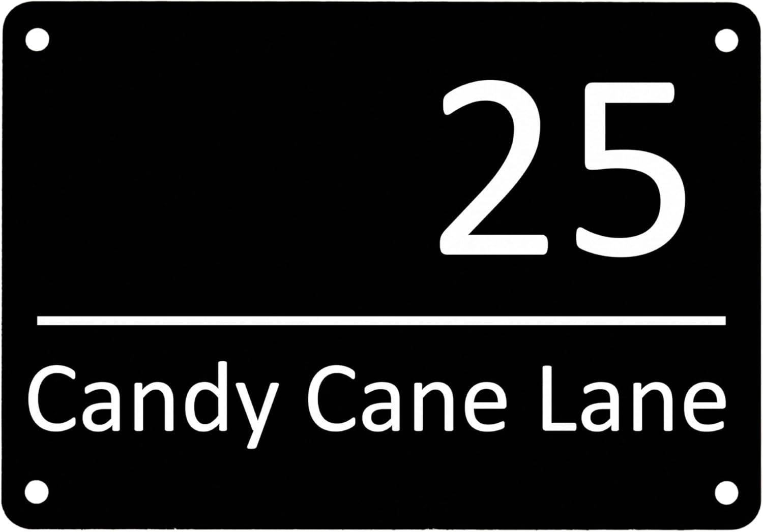 Custom House Number and Street Name Address Sign Plaque Business Address (With Self-Adhesive at Back, 20X30CM)