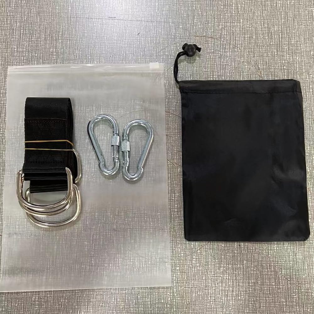 FUNNTY the Tree Swing Suspension Sling Kit Holds 2,000 Pounds. Features a 5-Foot Super-Long Sling with a Safer Lock, and Comes with a Carrying Bag for Easy and Quick Installation image number 6