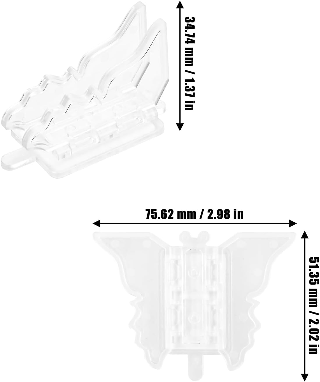 Child Proof Sliding Door Lock 4 Pack Self Adhesive Sliding Door Lock for Child Safety Butterfly Sliding Window Lock for Windows, Closet Doors, Cabinet Doors image number 3