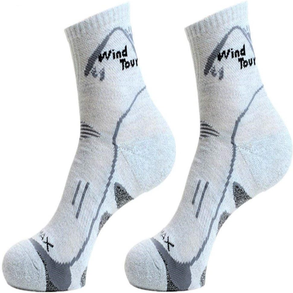 Unisex Breathable Trekking Socks, Coolmax Hiking Lightweight Crew Socks, High Performance Cushion Climbing Socks, Sweat Absorbent Quick Drying Man Women Socks for Running Hiking Outdoor(1 Pair)