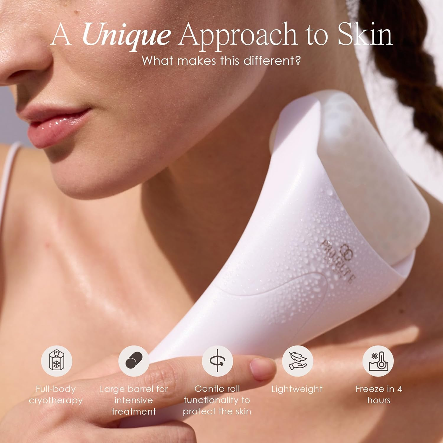 Ice Roller Cold Therapy by Project E Beauty | Reduce Puffiness & Dark Circles | Tightens & Firms| Diminish Fine Lines | Brighten Skin | Pain Relief | Muscle Soreness | Redness image number 1