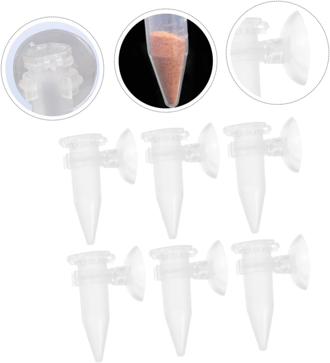 COHEALI 6Pcs Automatic Shrimp Feeder and Aquarium Feeder Tube Set with Suction Cups Mini Brine Shrimp Dropper for Fish Tank Feeding for Small Aquatic Pets image number 4
