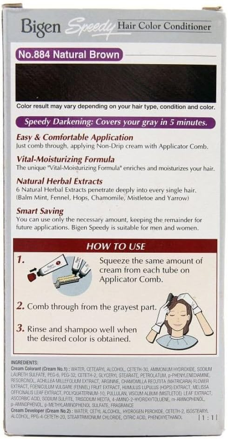 Bigen Speedy Hair Color, 884, 380 Gm (Natural Brown) image number 1