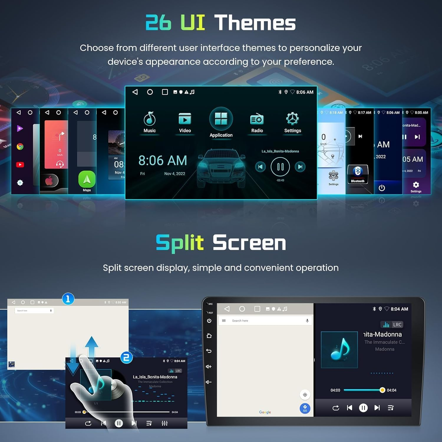 Rolax Android 13 Car Radio Multimedia for Toyota Crown 2014-2018 4G GPS Navigation Carplay Bluetooth Wifi Wireless Backup Camera SWC image number 2
