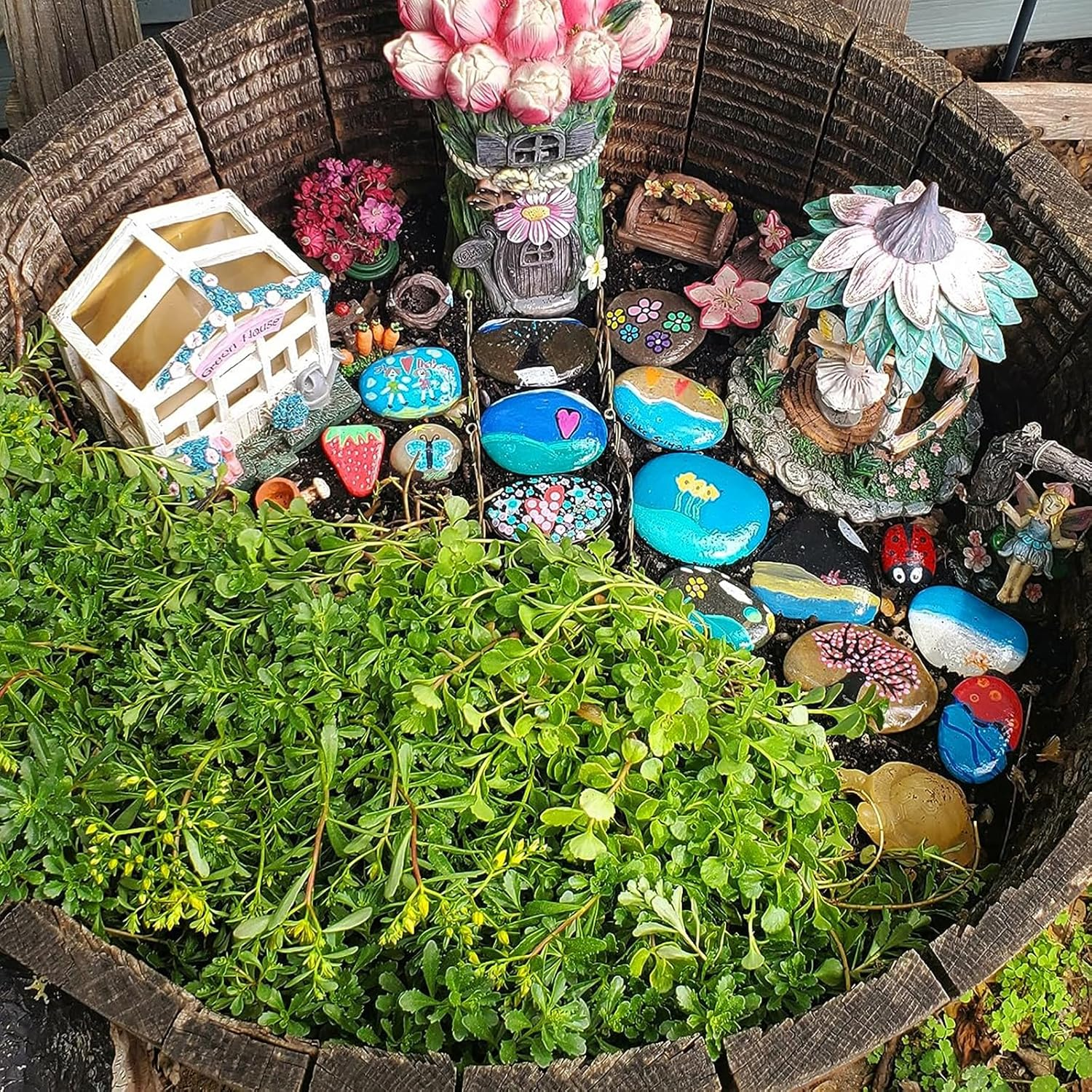 JEUIHAU 50 PCS 1.2-2 Inches Painting Rocks, Natural River Stones for Family Time, Crafting, Arts, Kindness, DIY, Party Decoration - Smooth Flat Gray Craft Stones