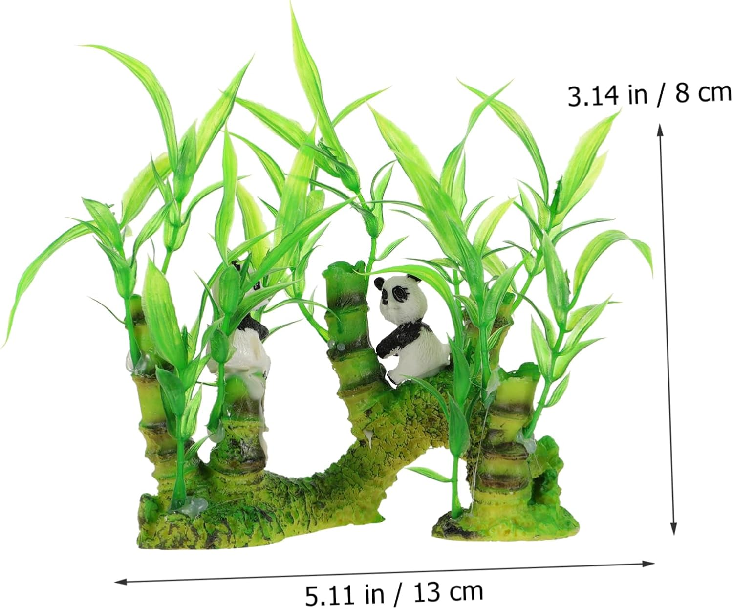 Yardwe Lifelike Aquarium Adornment Fish Tank Decorations Imitation Bamboo Aquatic Plant Underwater Ornament for Panda Theme image number 4