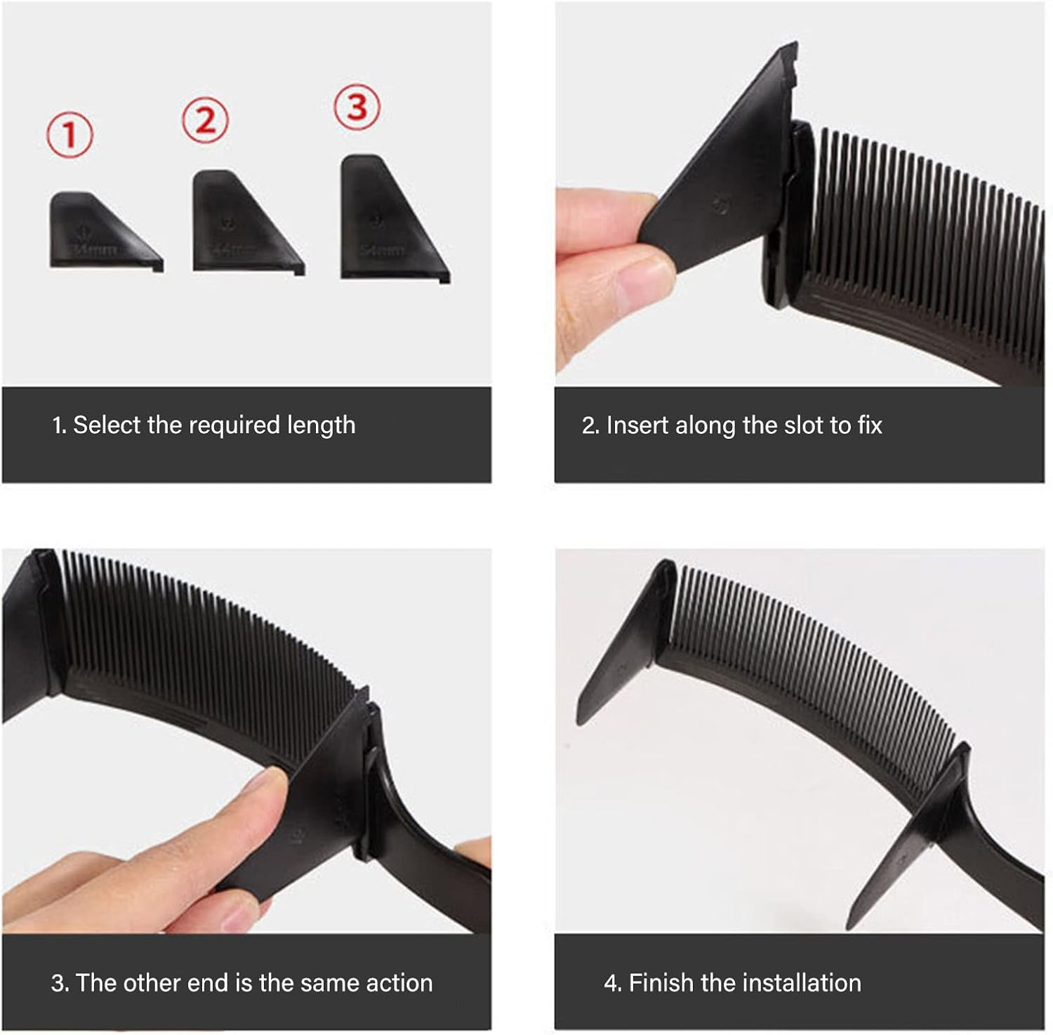Curved Hairdressing Comb, Flat Hair Cutting Comb, Heat Resistant Hair Cutting Comb, Barber Fade Comb, Flat Hair Cutting Comb for Men, Hairdressing Tool (Black)