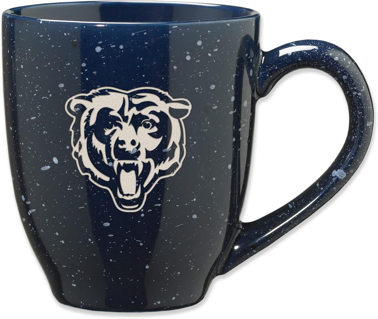 Rico Industries NFL Football Chicago Bears Alternate 16 Oz Team Color Laser Engraved Speckled Ceramic Coffee Mug image number 6