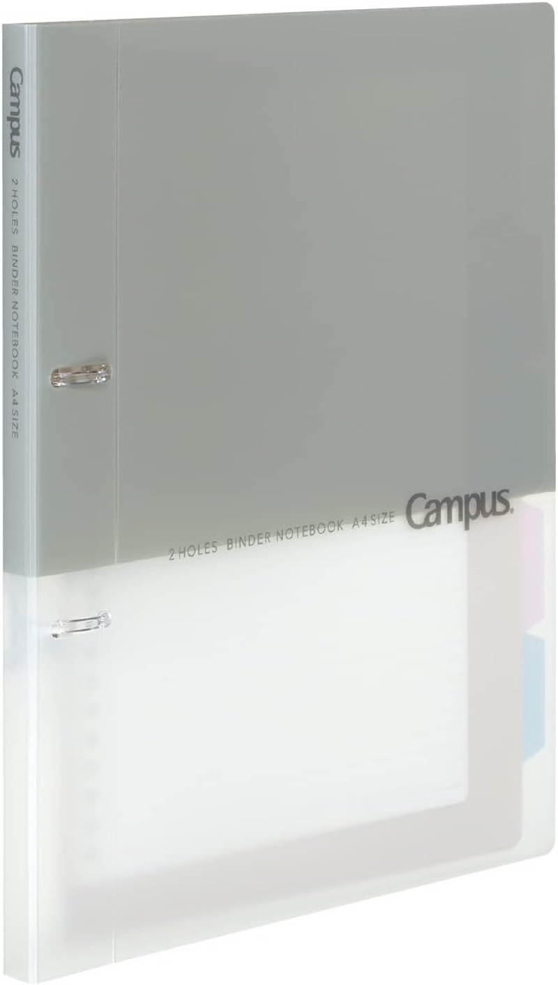 Kokuyo Campus 2-Ring Loose Leaf Binder, A4, 2 Holes, up to 100 Sheets, Light Blue, Japan Import (RU-PP158LB)