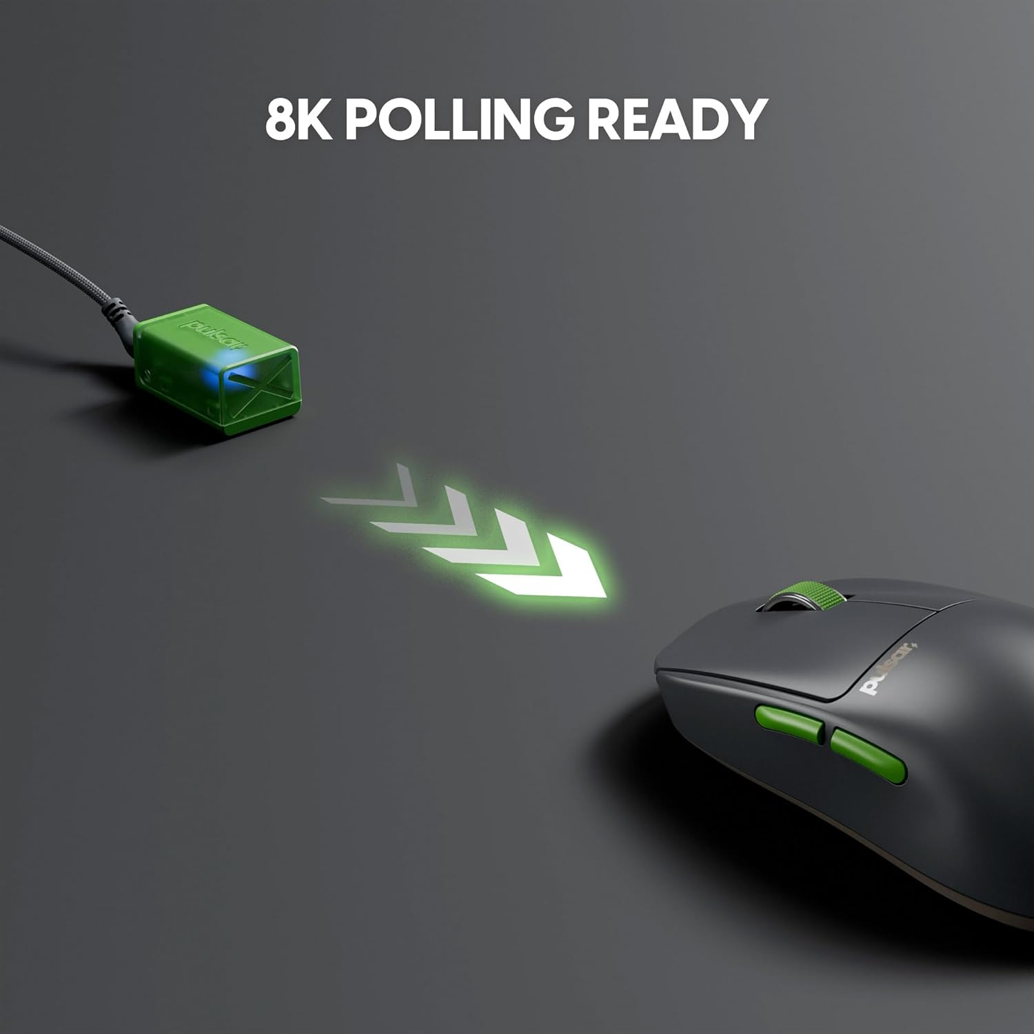 Pulsar Gaming Gears X2 Crazylight Mini Wireless Gaming Mouse Ultra Lightweight 35G 1Ms 32000 DPI Optical Swhich XS-1 Flagship Sensor - Green image number 3