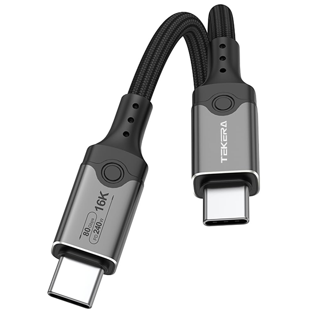 USB5 Cable 1M, 120Gbps Thunderbolt 5 Bandwidth for 16K/Dual 8K, 240W, Braided USB C Video Cable Compatible Thunderbolt 5/4/3, Usb4,Ssd,Type C