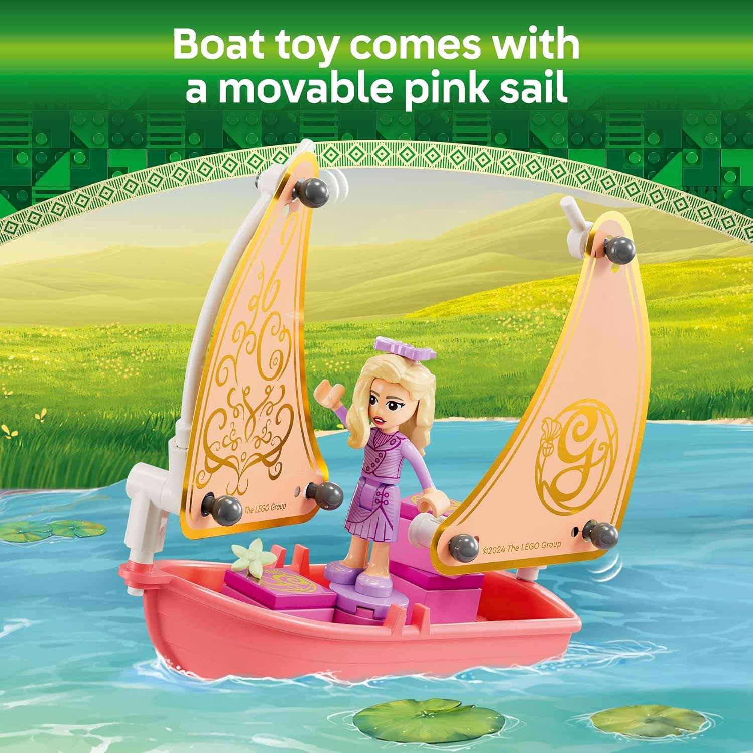 LEGO Wicked Glinda, Elphaba & Nessarose at Shiz University Building Set, Kids' Toy for 7+ Year Old Girls and Boys, with a Boat Toy and 3 Mini Dolls, Movie Merchandise Set 75681 image number 1