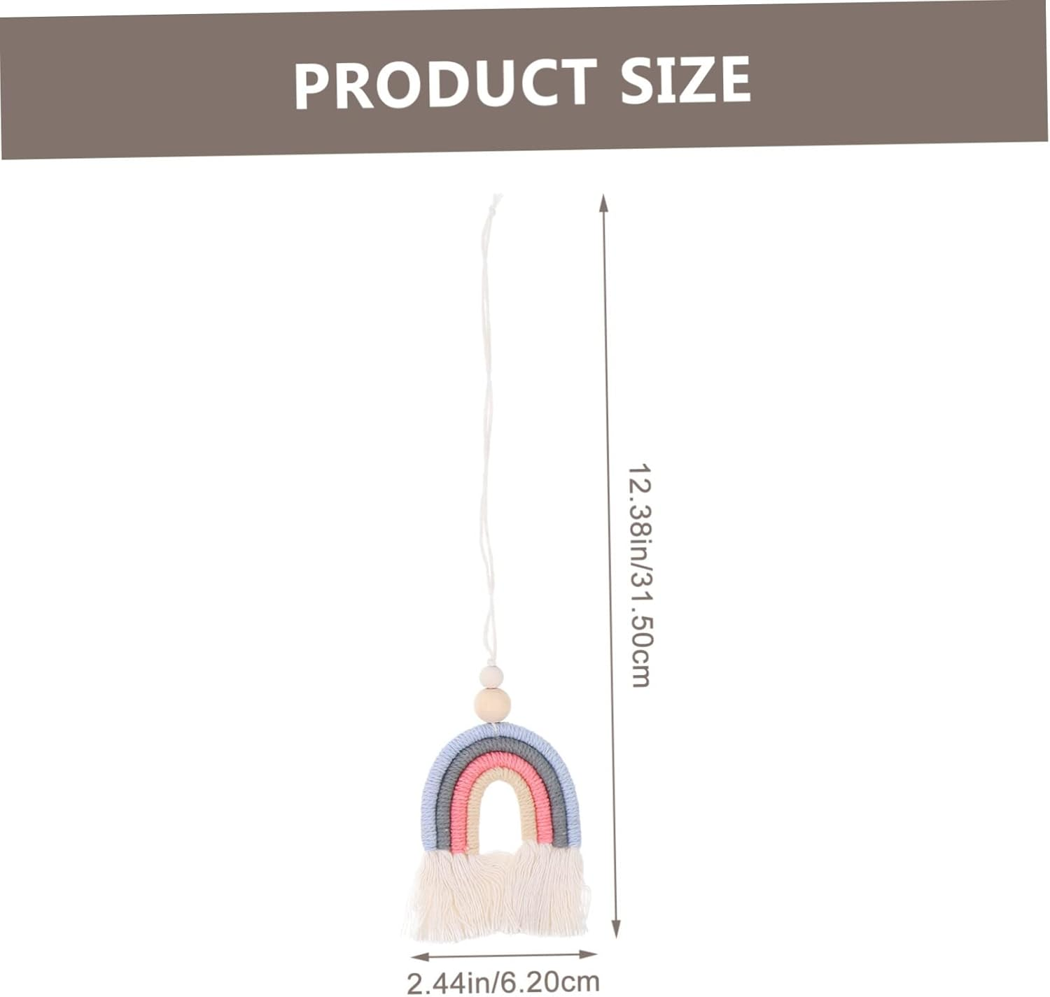 Abaodam 3Pcs Rainbow Hanging Pendant Bohemia Style Adornment Handmade Car Craft Decorative Hanging Ornaments for Home