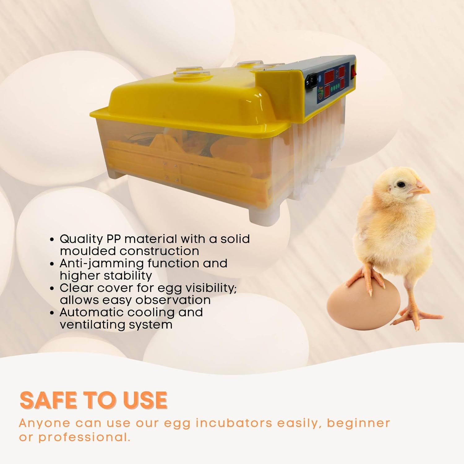 Electric 48 Egg Incubator + Accessories Hatching Eggs Chicken Quail Duck image number 6