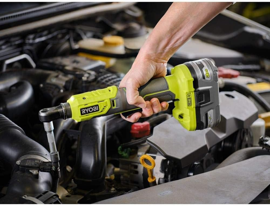 RYOBI P344 18V ONE+ 3/8-Inch 4-Position Lithium Ion Compact Rotating Power Ratchet (Tool-Only, Battery & Charger Not Included) image number 1