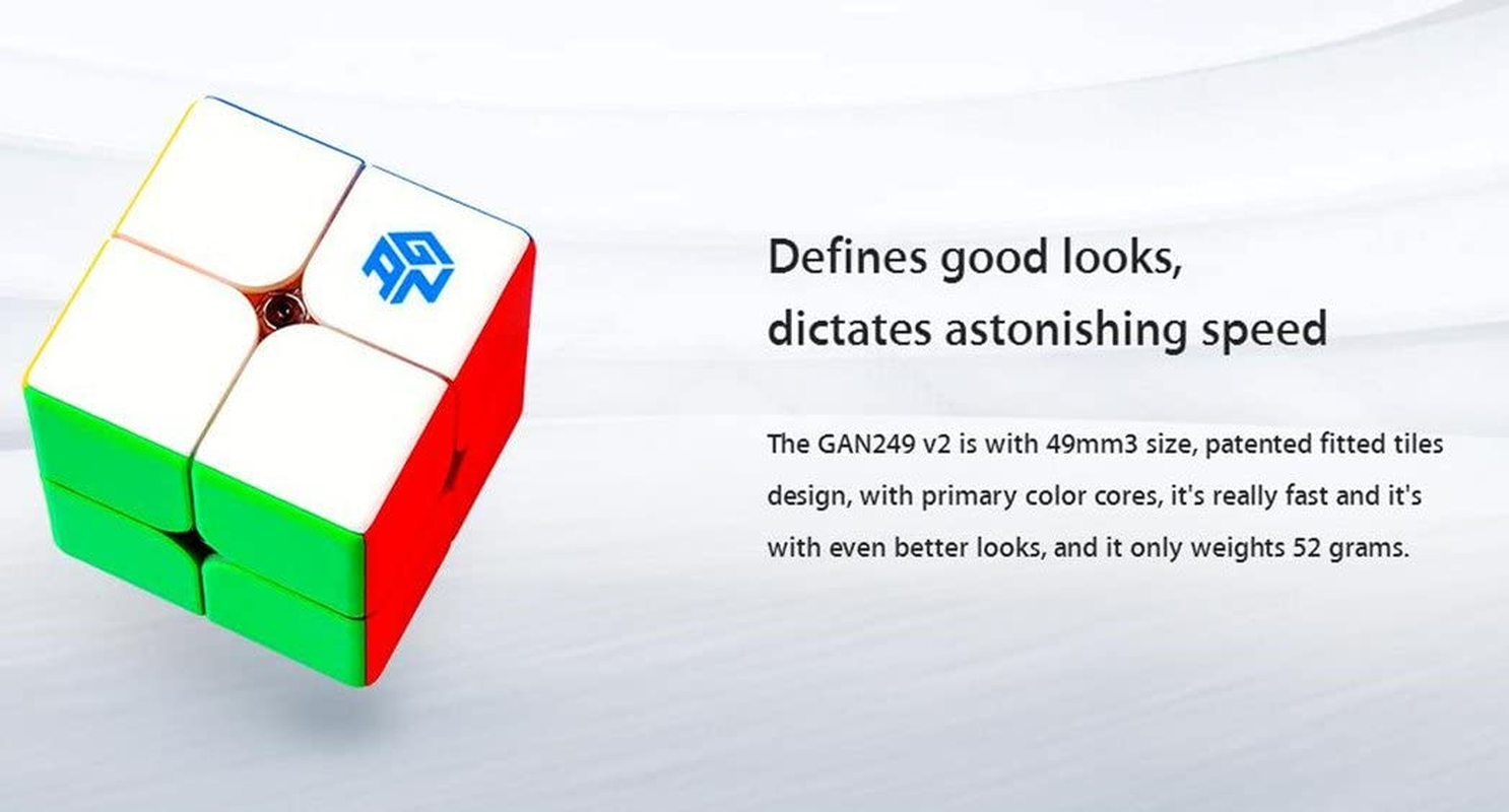 Cuberspeed Gan 249 2X2 Stickerless Gan 249 V2 Speed Cube image number 1