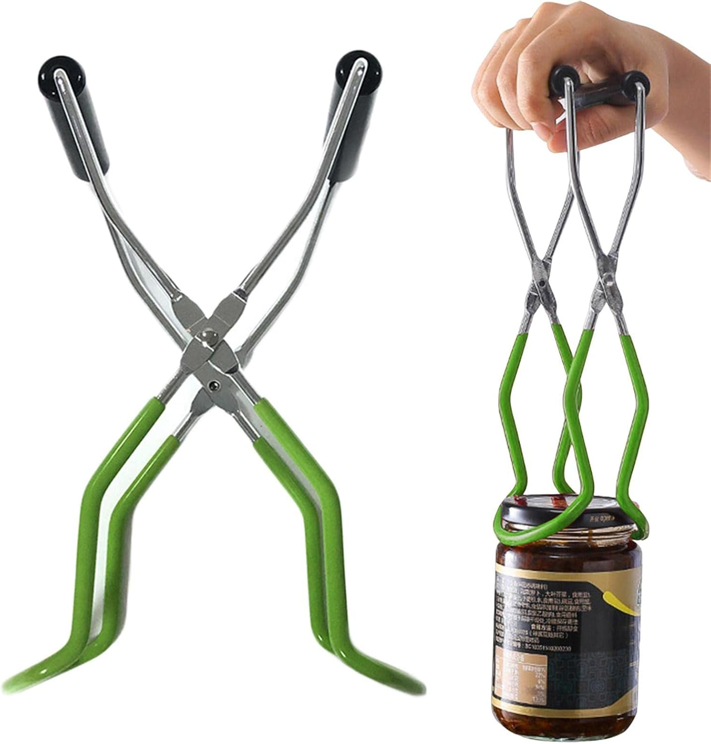 Canning Grabber Tongs,Stainless Steel Canning Gripper Anti-Scalding Tool | Multifunctional Kitchen Tool for Removing Canning Jars, Glass Jars, Milk Bottles Buniq