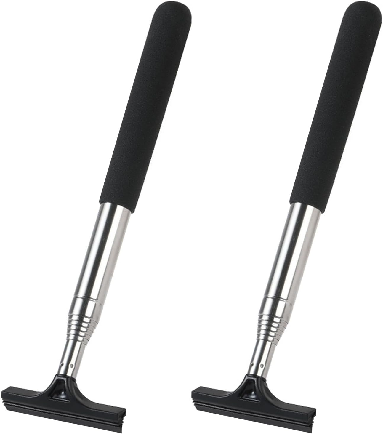 2PCS Retractable Rear View Mirror Wiper, Extendable Squeegee for Car Side Mirrors Rearview Wiper Wing Mirror, Cleaner Windshield Cleaning Tool Rainy, Car Exterior Care Supplies Wipers Blade (Black)
