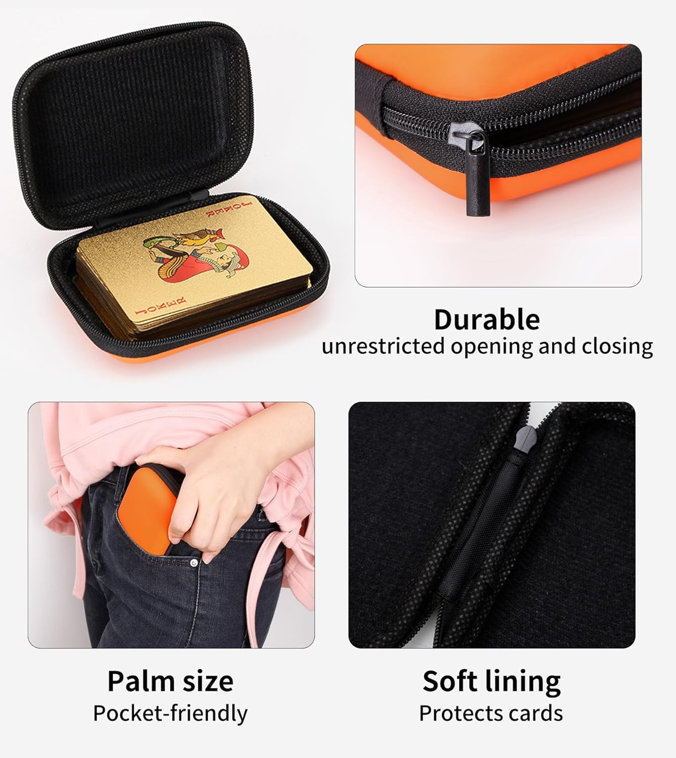 2 Pack Playing Card Holder Box Hard Shell Case for Standard Cards Ideal for Poker Travel Camping Game Night Storage Random Colour image number 4