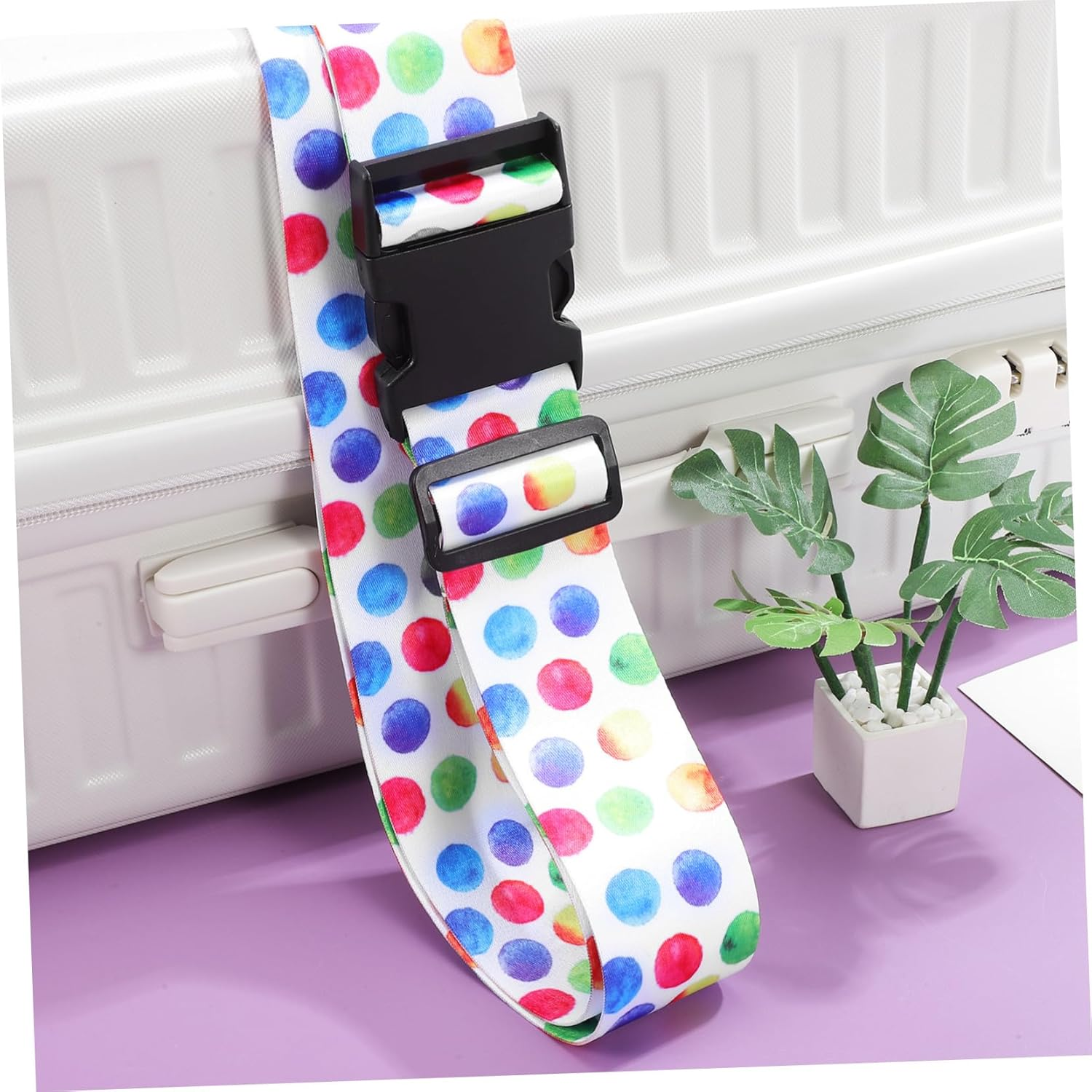 PRETYZOOM Luggage Straps for Suitcases Adjustable Travel Security Straps Lockable Luggage Belts for Travel image number 6