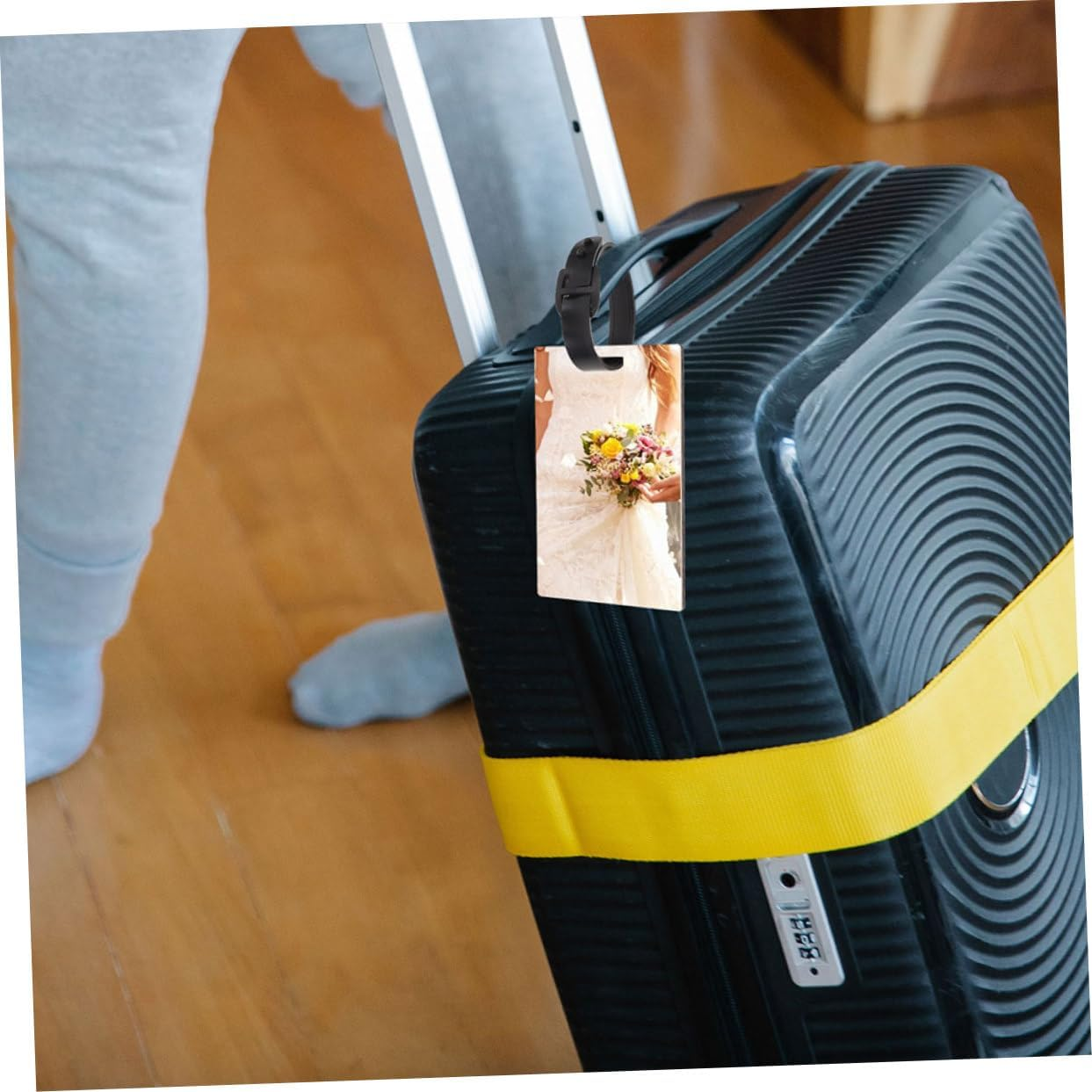 TOPPERFUN 8Pcs Thermal Transfer Luggage Tag Blank Suitcase Tags Sublimation DIY for Travel Bags image number 5