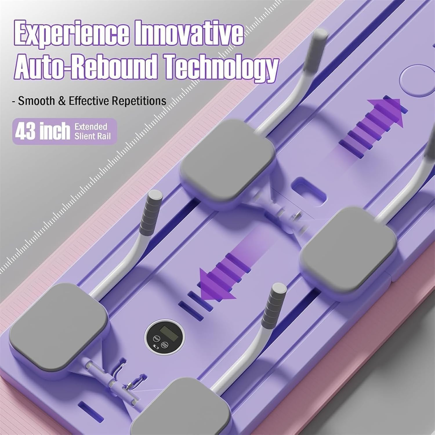 Foldable Pilates Board, 5 In1 Multifunctional Pilates Reformer Machine Set with Timer, Full-Body Toning Workout Core Exercise Equipment for Home Women Men image number 6