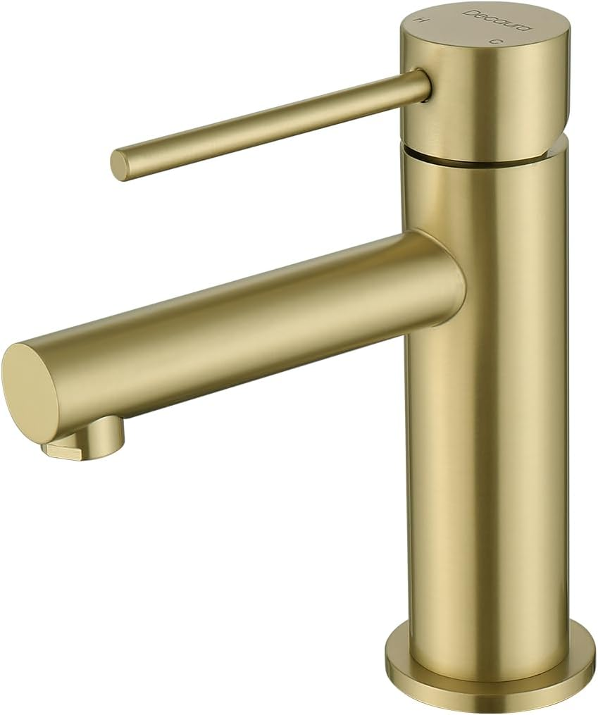 Decaura Basin Mixer Tap for Small Sink, Lead-Free Bathroom Sink Taps, WELS Water-Saving Sink Faucet (Chrome, Spout Height-89Mm)