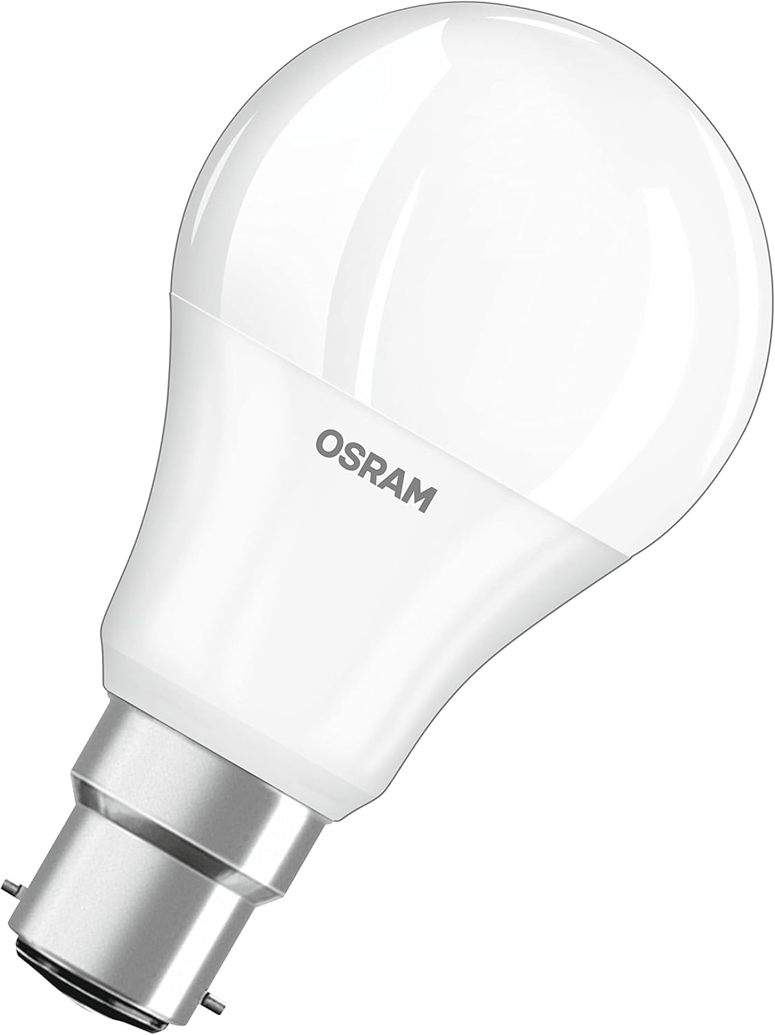 OSRAM LED Base Classic A/LED Lamp, Classic Bulb Shape, with Bayonet Base: B22D, 8.5 W, 220&hellip;240 V, 60 W Replacement, Frosted, 2700 K, 3Pack