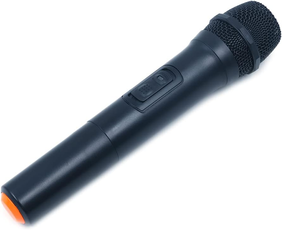 ZONADA Single Wireless Microphone, Rechargeable Mic System with Receiver and Anti-Slip Ring, 30-100 Meters Transmission Distance for Karaoke Singing, Public Speech, Wedding, Stage, Outdoor Activity