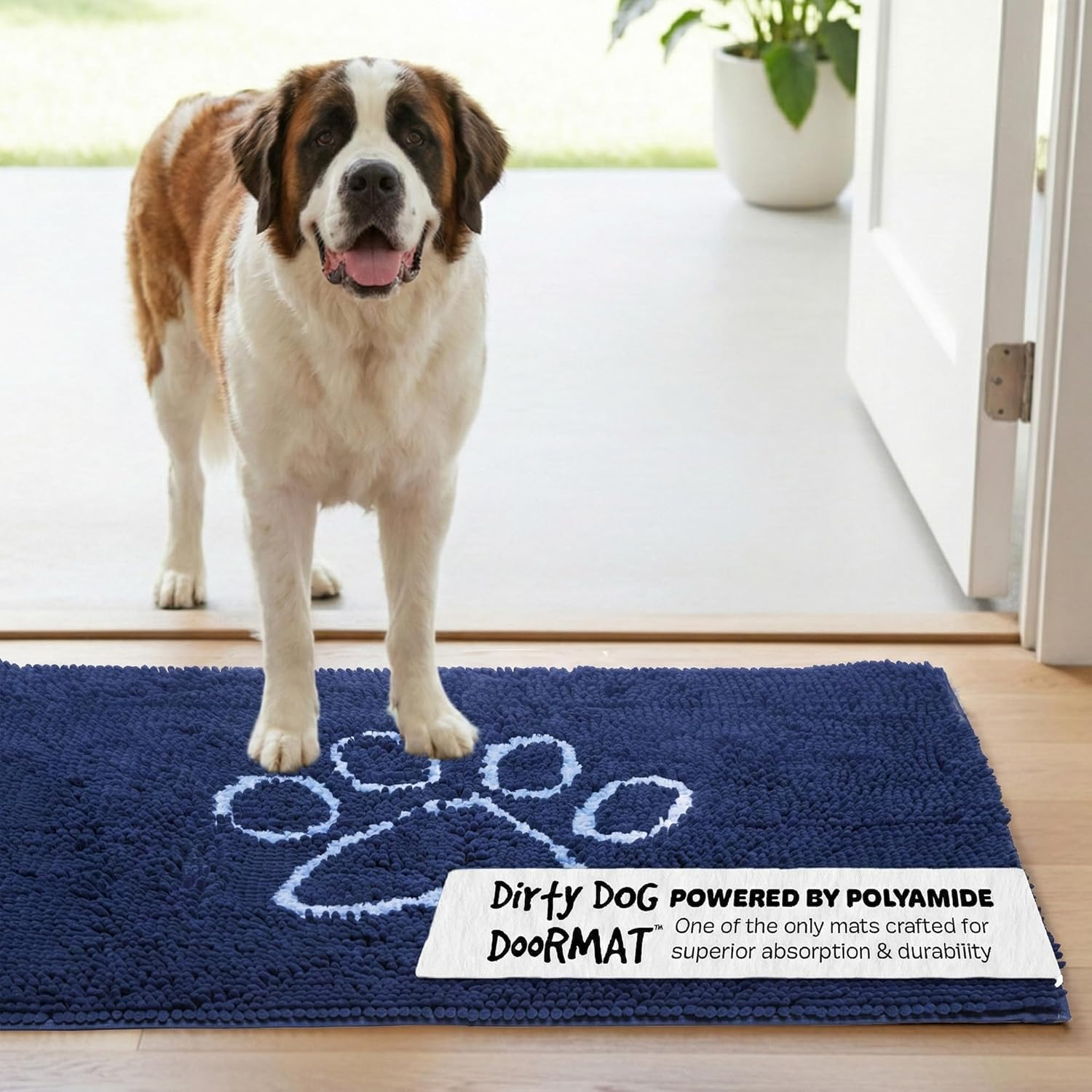 Dog Gone Smart Dirty Dog Doormat Runner, Grey