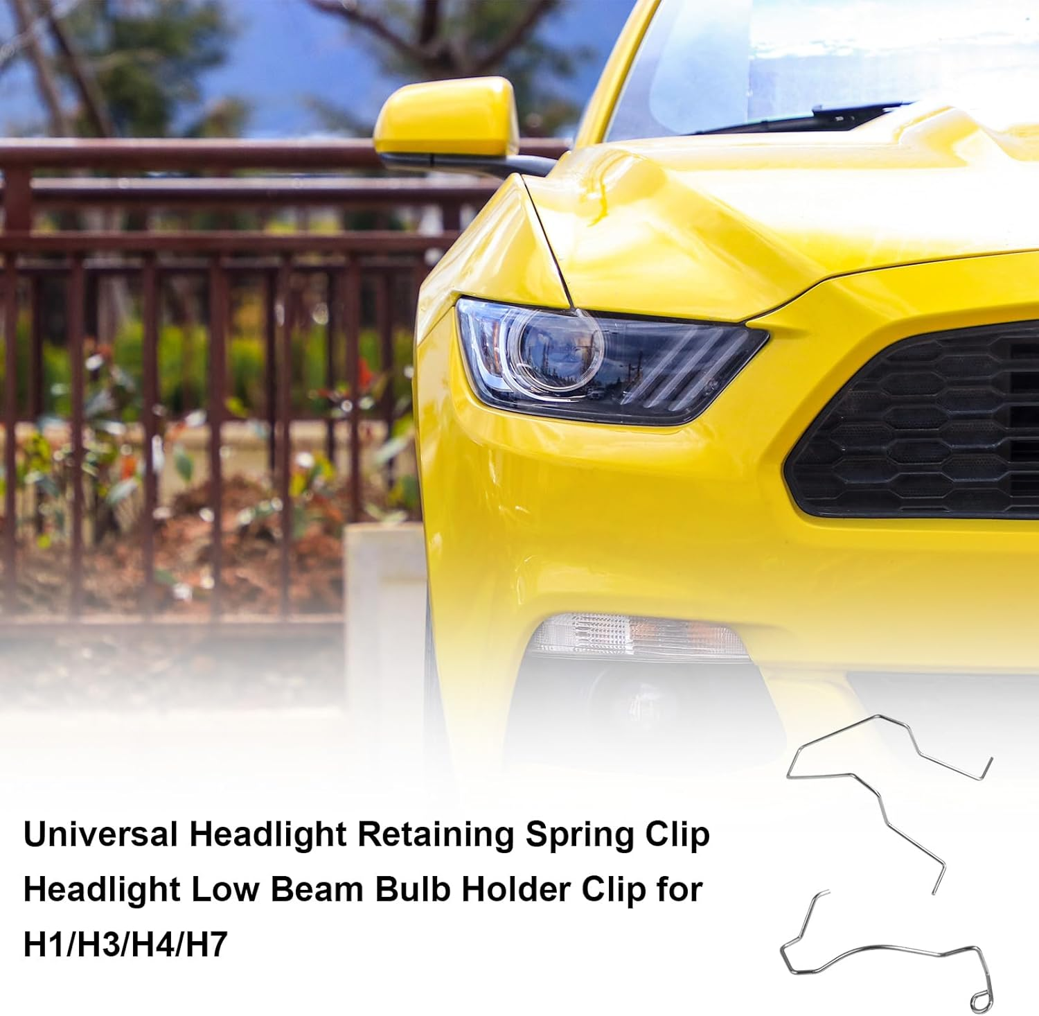Gosknor 24Pcs Universal Headlight Bulb Retainer Spring Clips, 12 Styles, Stainless Steel, Steel Color, Car Headlight Headlamp Clamp, H1/H3/H4/H7 Bulb Holder image number 5