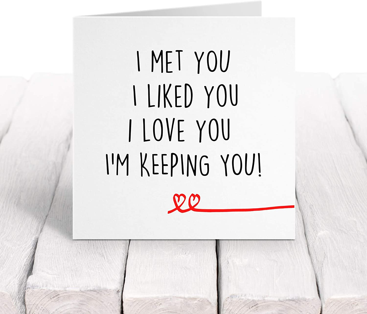 Happy Wedding Anniversary Cards | Valentines Cute Funny Card | for Wife Husband Girlfriend Boyfriend Him Her | Partner Gay LGBT Gift | Handcrafted | 1St 2Nd 3Rd 4Th 5Th Year Ruby Tin Golden | 6" image number 4