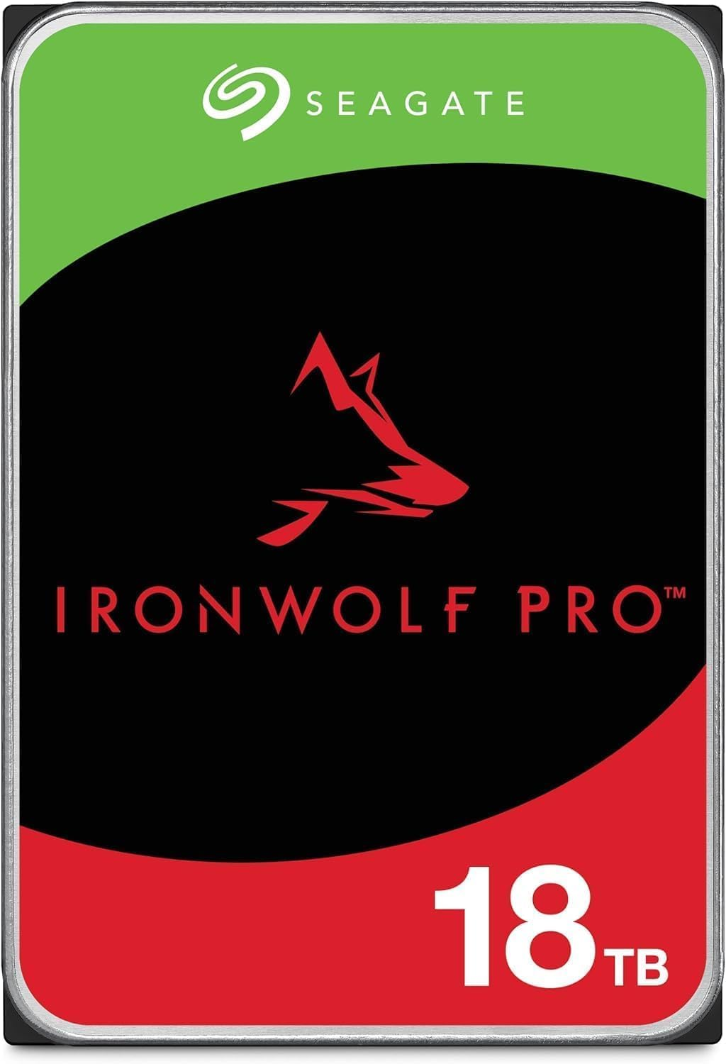 Seagate Ironwolf Pro, 18TB, Enterprise NAS Internal Hard Drive HDD &ndash; CMR, 3.5", SATA, 6Gb/S, 7200RPM, 256MB Cache, for RAID Network-Attached Storage, Rescue Services (ST18000NT001) (Refurbished)