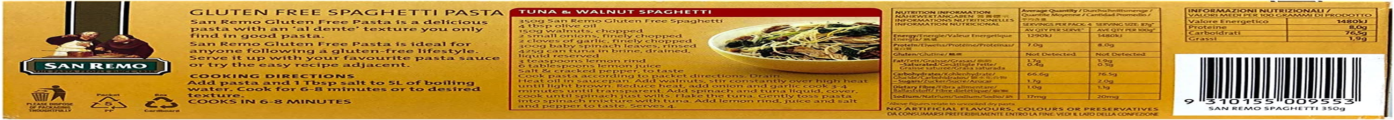 San Remo Gluten Free Spaghetti, 350 G image number 4
