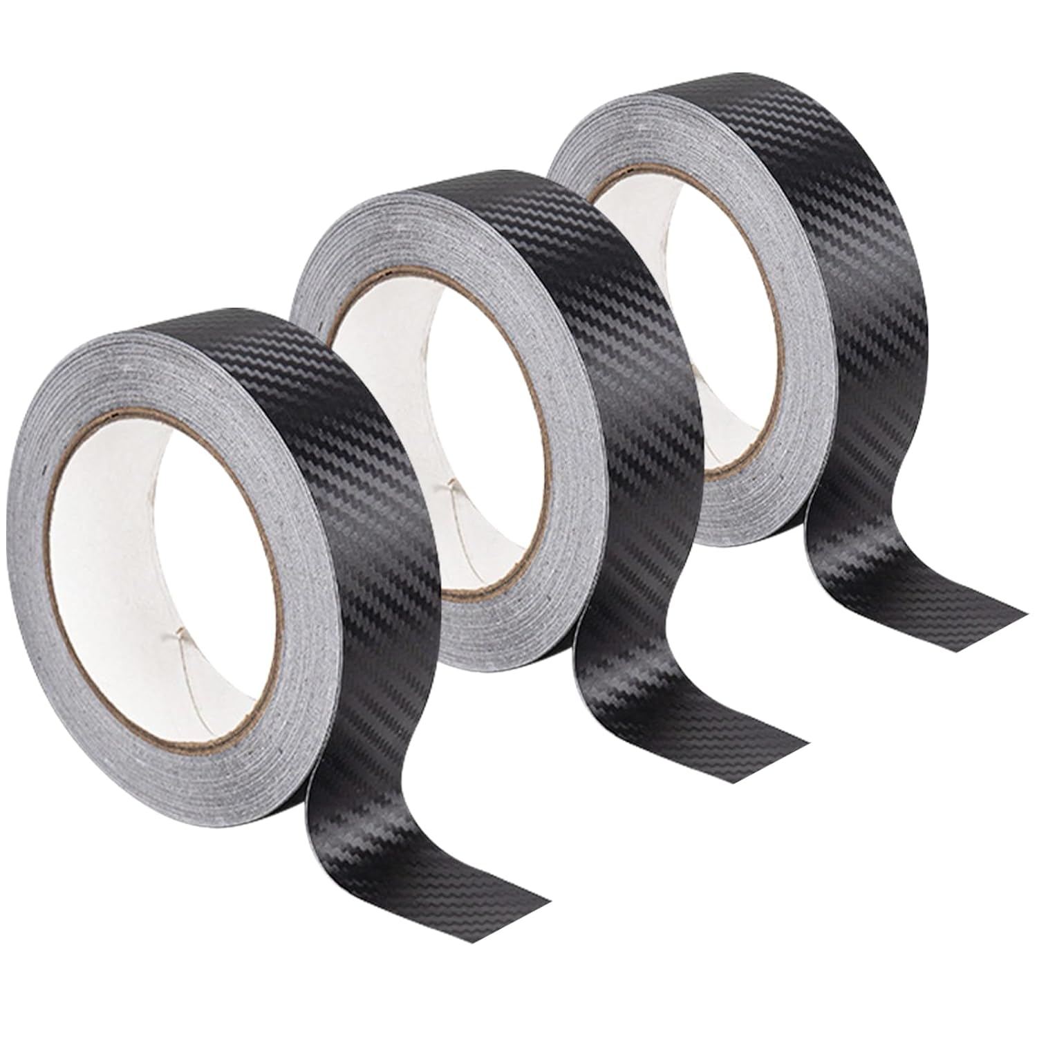 Nayubo 3Pcs Car Wrap Roll 3D Vinyl Wrap Tape Universal Car Door Sill Protector Protective Anti-Scratch Sticker Car Door Edge Guard for Car Motorcycles Trucks DIY (3CM X 5M, Black) image number 1