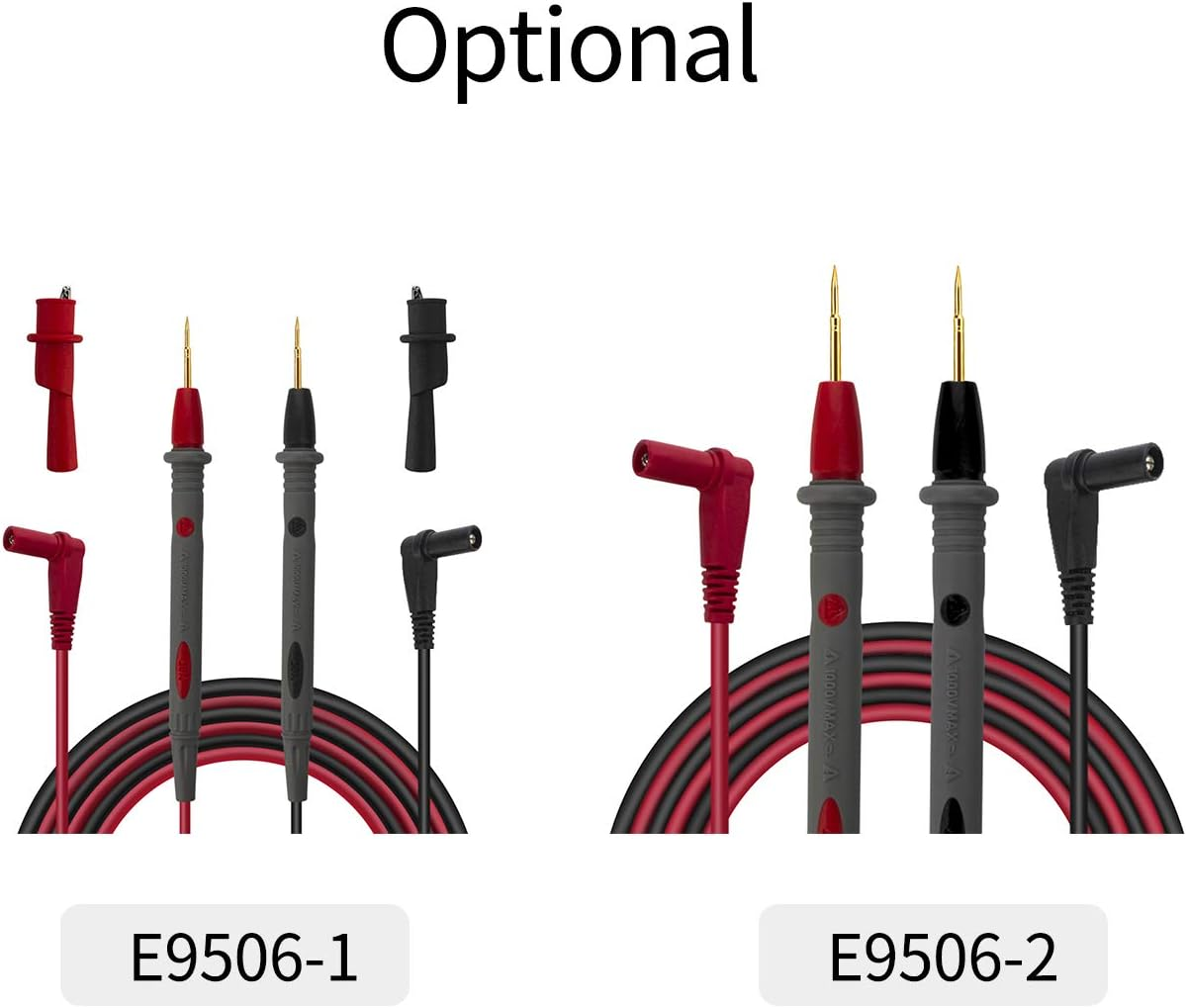 Electronic Test Leads Test Probes Multimeter Leads with Crocodile Clips Gold Plated Super Sharp Tips Silicone Test Lines PT1008 20A 1000 V image number 6
