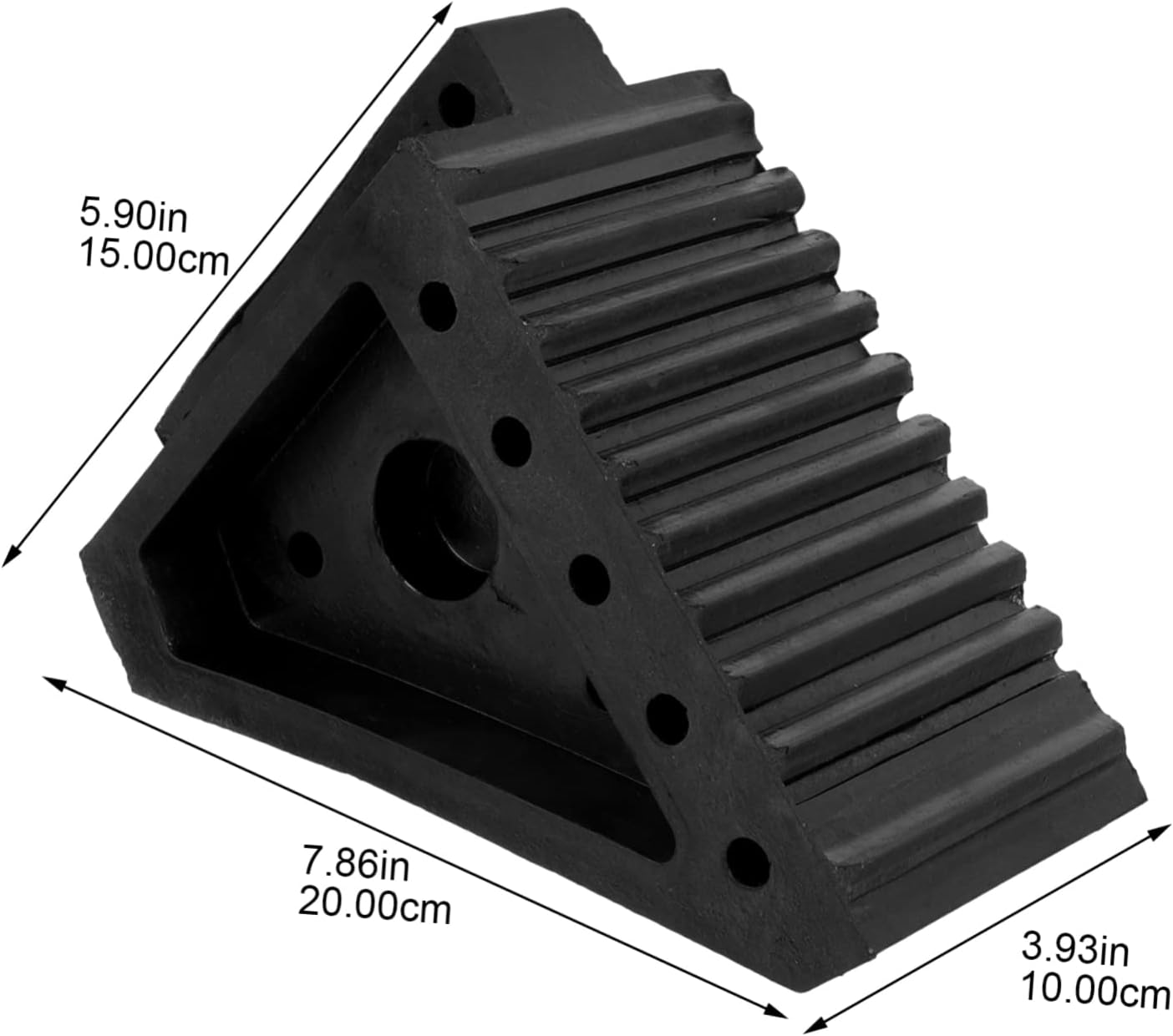 CIYODO Heavy Duty Rubber Wheel Slip Stopper Tyre Blocks for Car Truck Camper Trailer Secure Parking Ramp