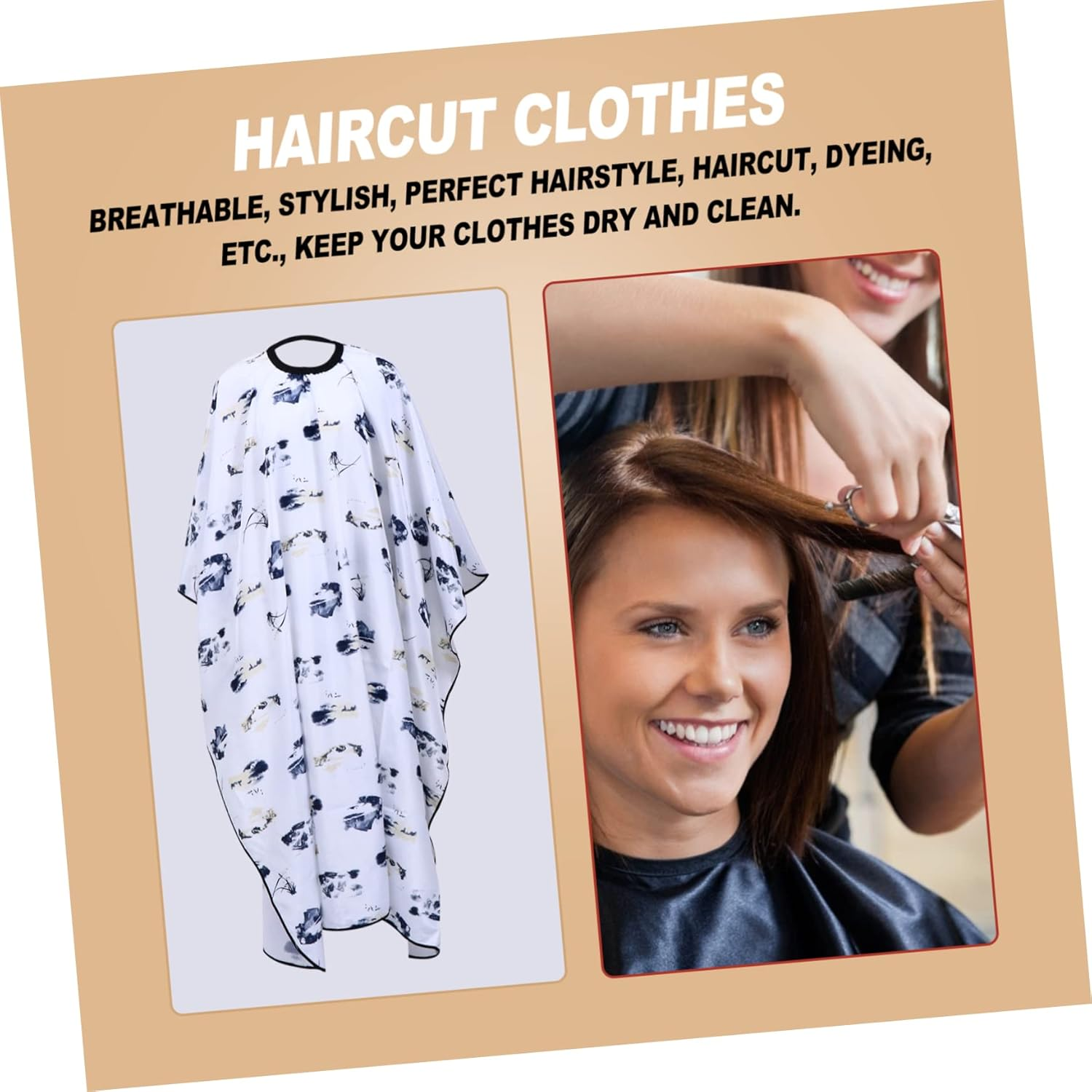 Healvian Haircut Cape Barber Cape for Adults Salon Barbers Hairdressing Hair Cutting Shop Supply