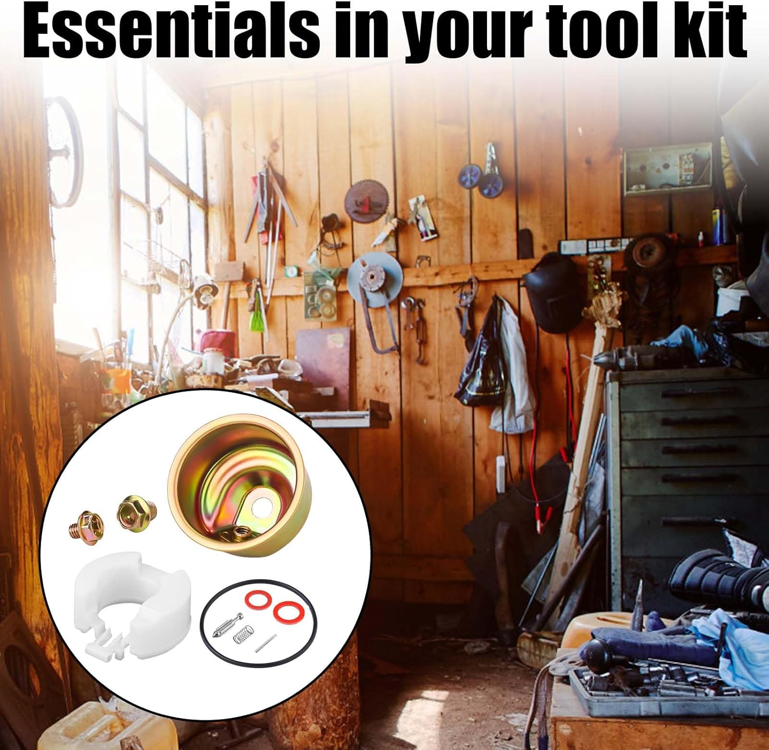 GX120 Carburetor Rebuild Kit for Honda GX120 GX160 GX200 GXV120 GXV140 GXV160, Carburetor Chamber Float Bowl Needle Spring Seal Pin Gasket image number 5