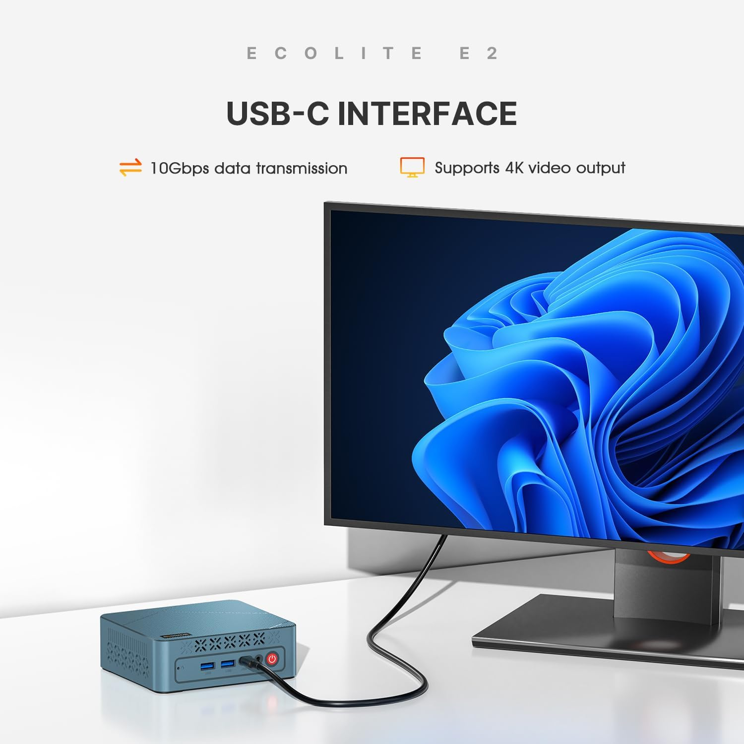 BOSGAME E2 Mini PC Windows 11 Pro AMD Ryzen 5 3550H 16GB DDR4 RAM 512GB M.2 Nvme SSD Mini Computer | 4K Triple Display | USB 3.2 Gen1 | Wi-Fi 6 | RJ45 LAN image number 3