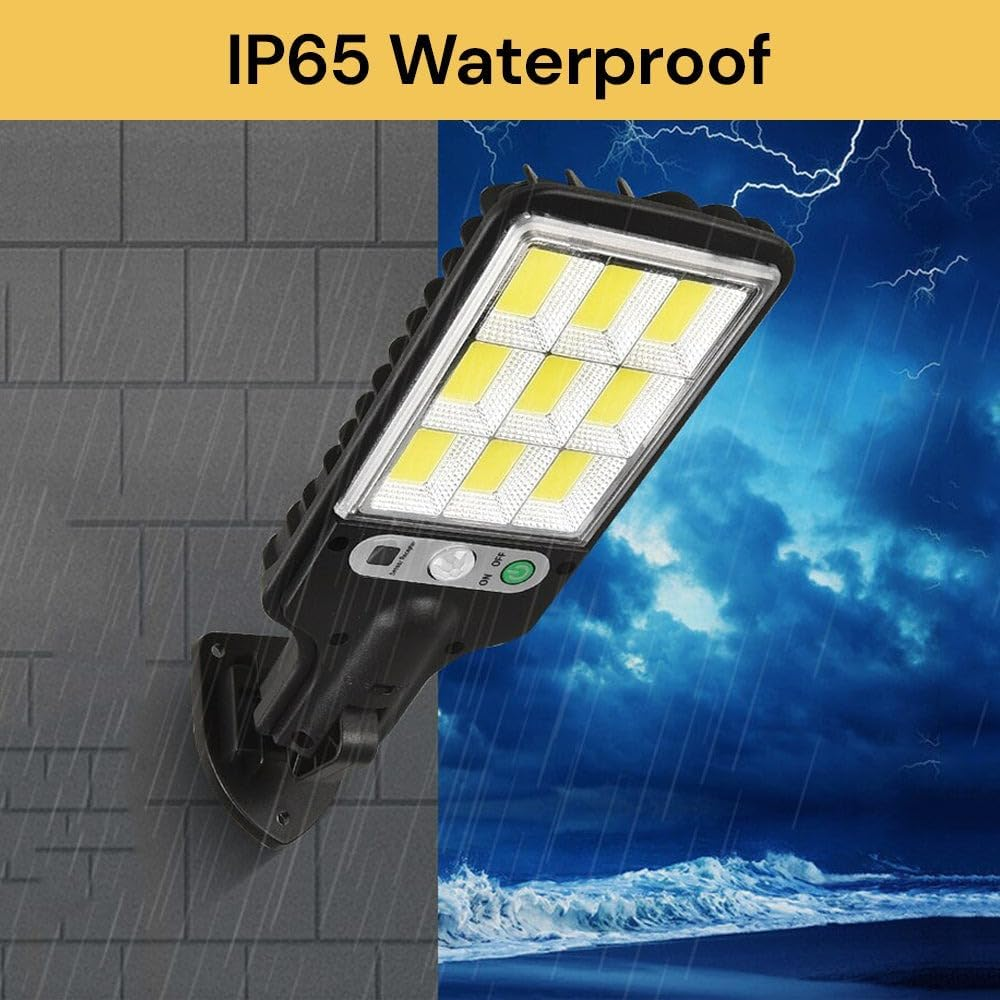 Spendeal 2 Pack Solar Lights Outdoor, 108 COB LED Solar Street Light Motion Sensor Outdoor Solar Security Wall Light Flood down Light Lamps, for Street Path Garden Patio Fence Yard Porch image number 1