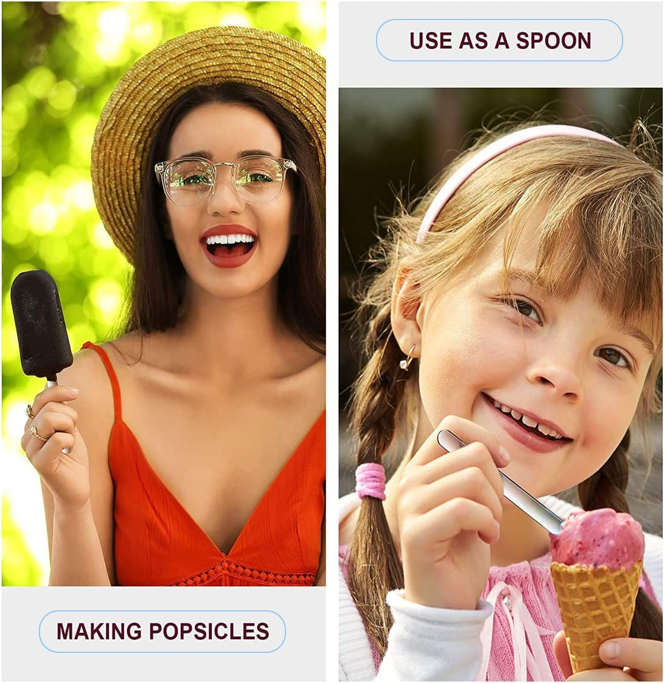 50 Pieces Ice Cream Sticks, 4.5" Acrylic Sticks Reusable Cakesicle Sticks Cake Pop Mold Mirror Ice Pop Sticks Ice Cream Cakesicle Mold for Home Cake Candy Gifts Party Craft (Transparent) image number 5