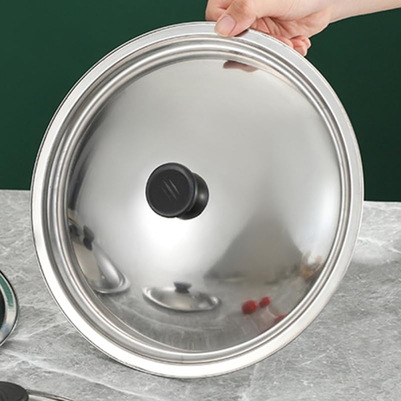 MAGICLULU Stainless Steel Pot Lids, Frying Pan Lid Replacement, 20Cm Cooking Pot Lid, Heavy Duty Skillets Cover, Cookware Lid Protector image number 1