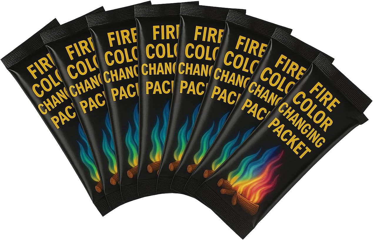 Magic Campfire Fire Color Changing Packets &ndash; 12 Pack (25G Each) &ndash; Rainbow Magical Flames for Fire Pits, Bonfires, Fireplaces &ndash; Indoor & Outdoor Use &ndash; Camping Accessory for Wood Fires image number 4