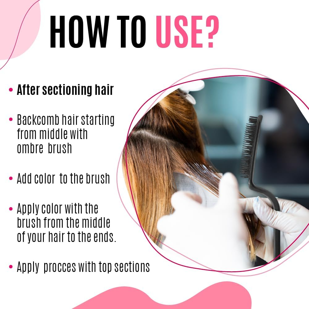 Ombre Hair Dye Brush-Hair Color Brushes, Color Brushes for Hair Stylist - Hair Color Applicator image number 5