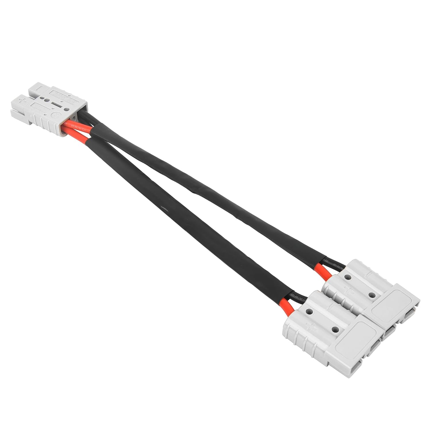 CYPLIDD 50 Amp Anderson Double Y Splitter Cable, 1 to 2 Anderson Plug Connector,10 AWG 6Mm Cable for Car Battery Solar and Wind Systems 32.5Cm (Pack of 2) image number 5