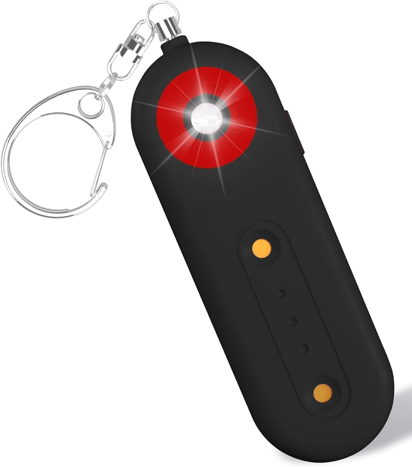 VIEYKEA Personal Safety Alarm Keychain for Women, 130DB Loud Self Defense Key Chain with LED Strobe Light, Protection Safe Siren Devices for Elderly Emergency Travel College (Black)