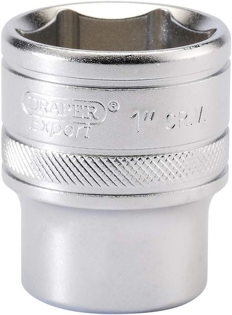 Draper 16636 1/2-Inch Square Drive Micro Satin Chrome Imperial Socket, 1.1/8-Inch Size image number 5