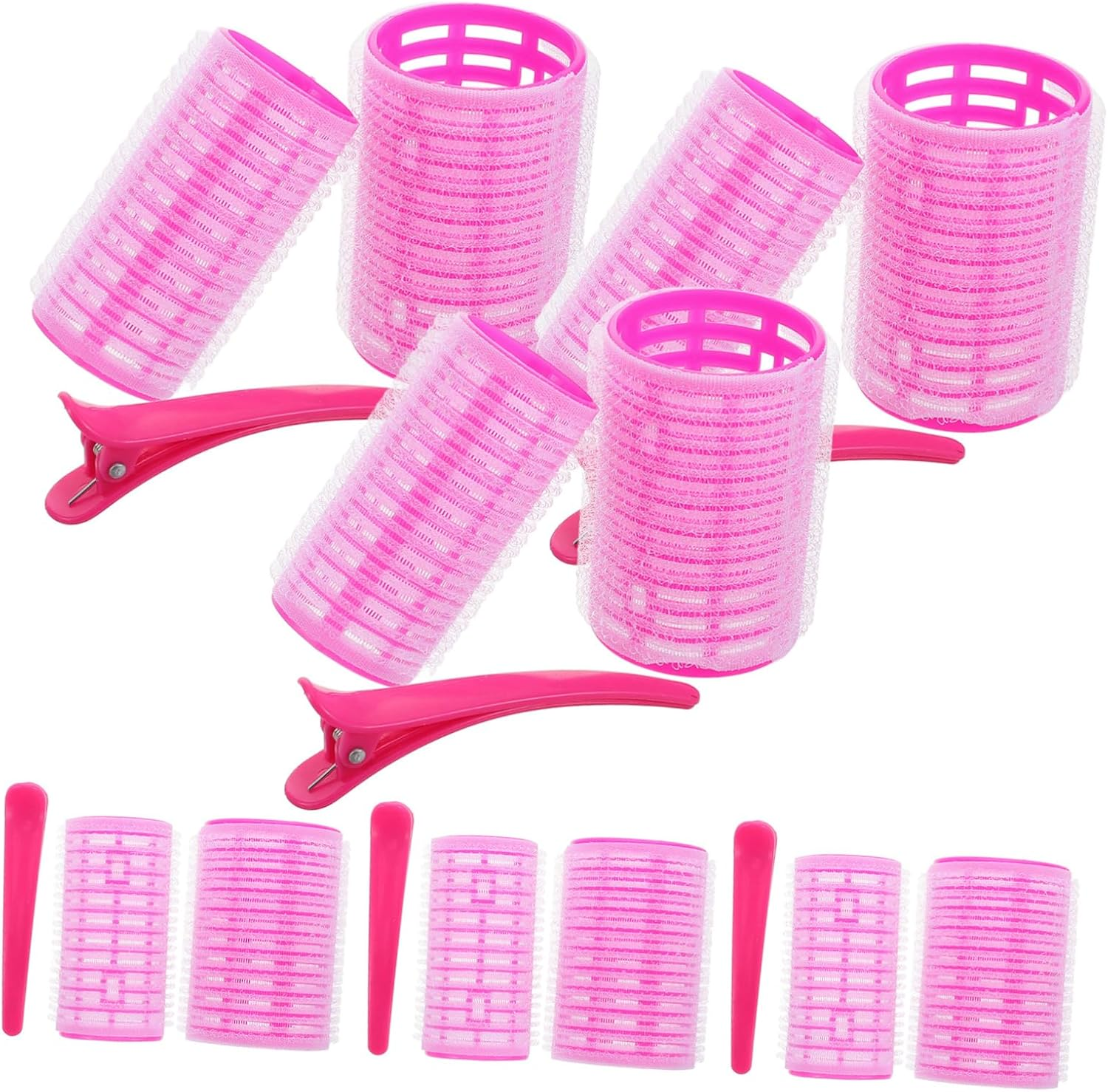 WEKADRIN 18Pcs Hair Curlers Set Fringe Curler Rollers Volumizing Hair Clips Rollers for Women Styling Tool Bangs image number 1